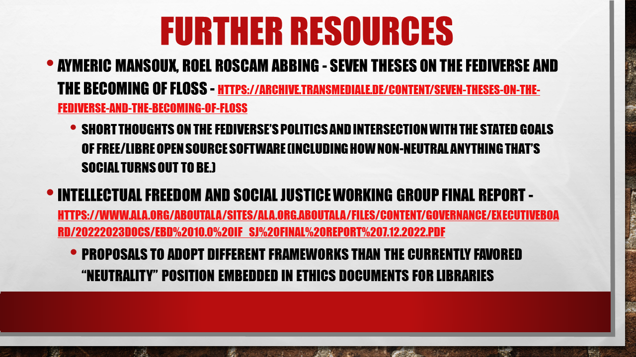 Further Resources - Fediverse