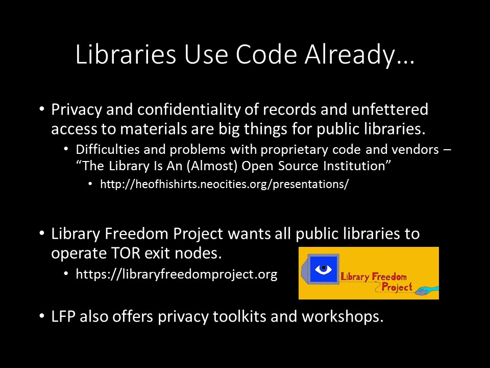 Libraries Using Code - The Library Freedom Project