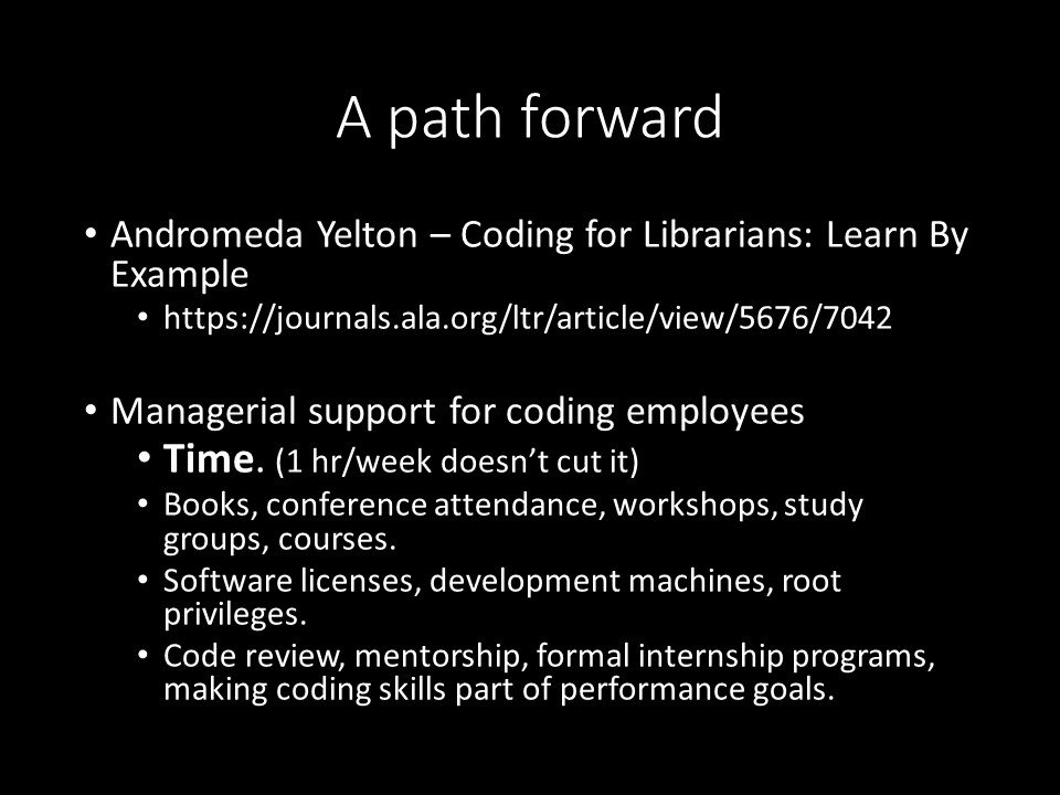 Andromed Yelton's List of Things Coders Need