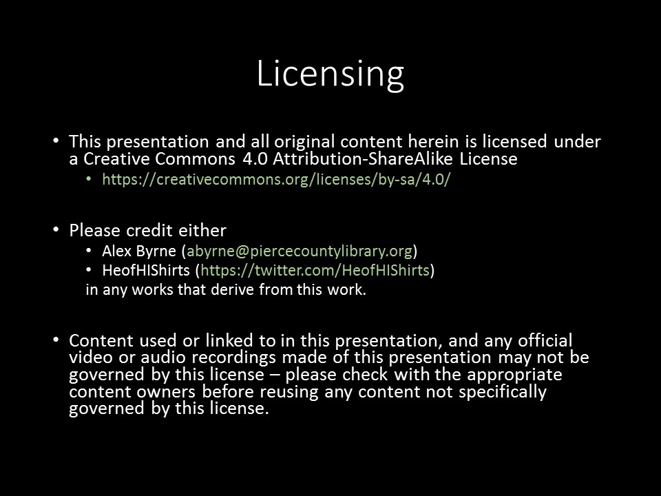 Licensing - CC-BY-SA 4.0