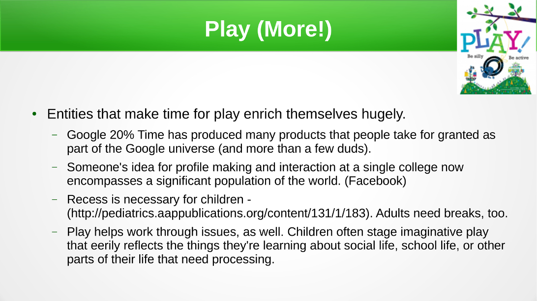 Play (More!) - Make Time For Play