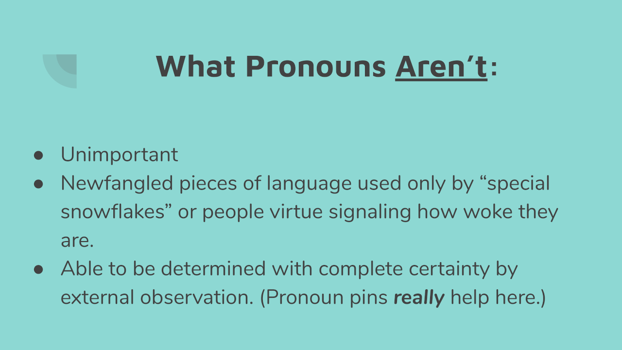 What Pronouns Aren't