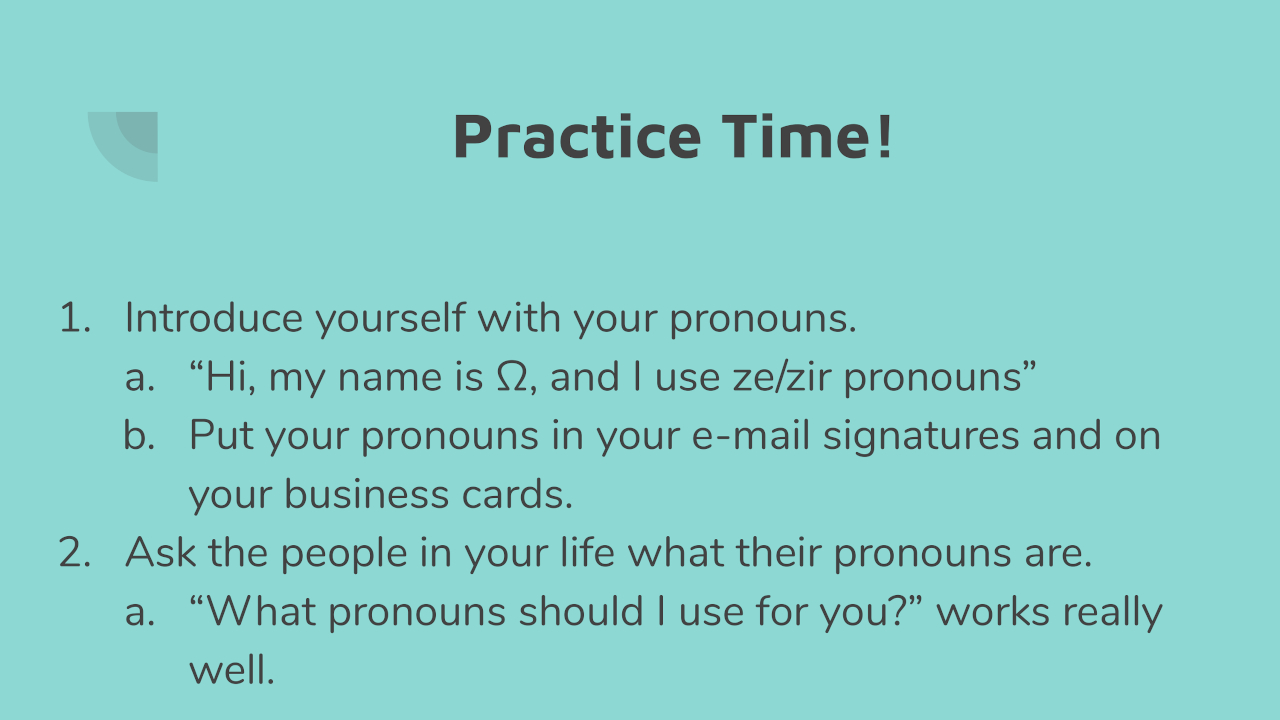 Pronoun Practice Party