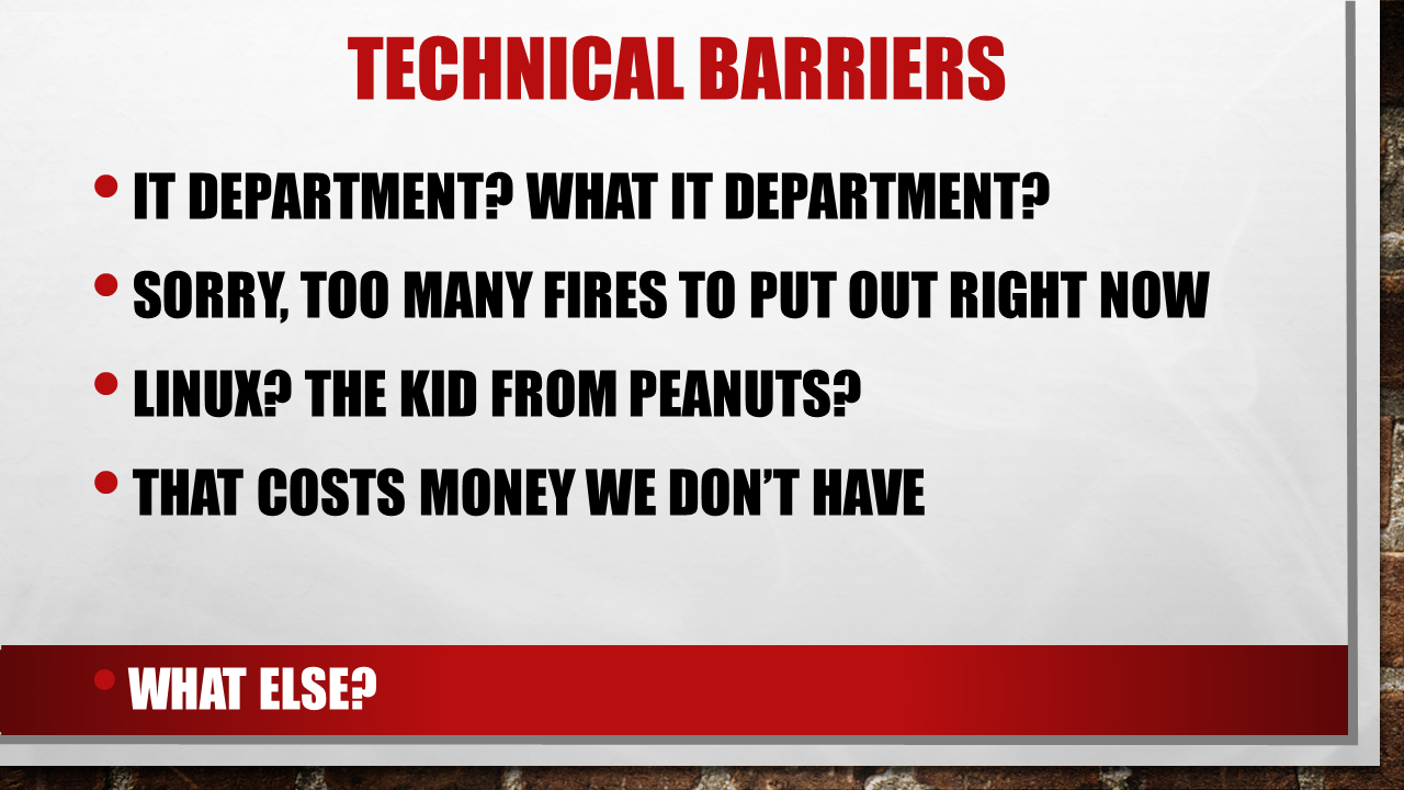 Technical Barriers