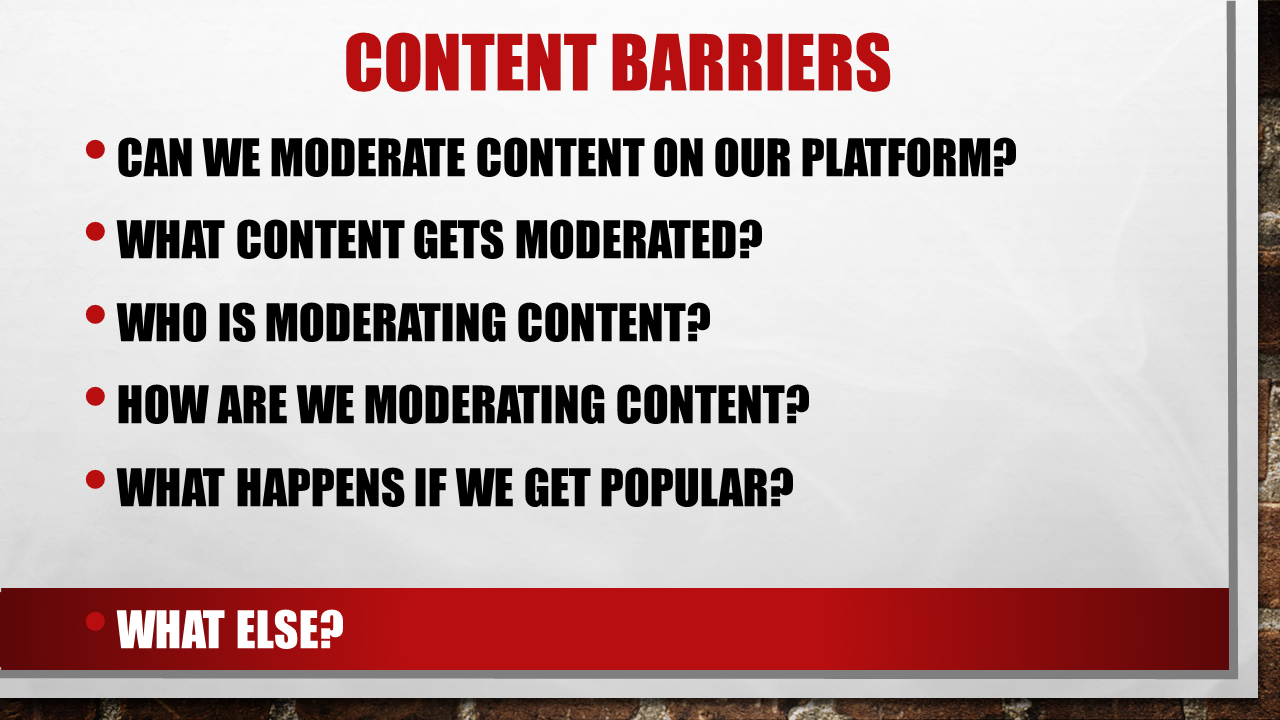 Content Barriers